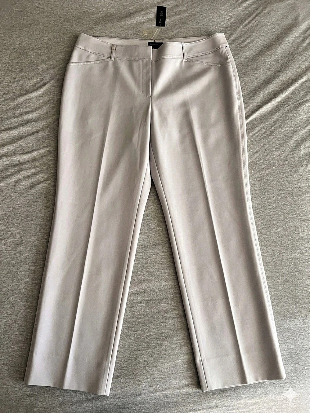 NWT White House Black Market Perfect Form Contour Slim Ankle Pants 16L Long Ecru